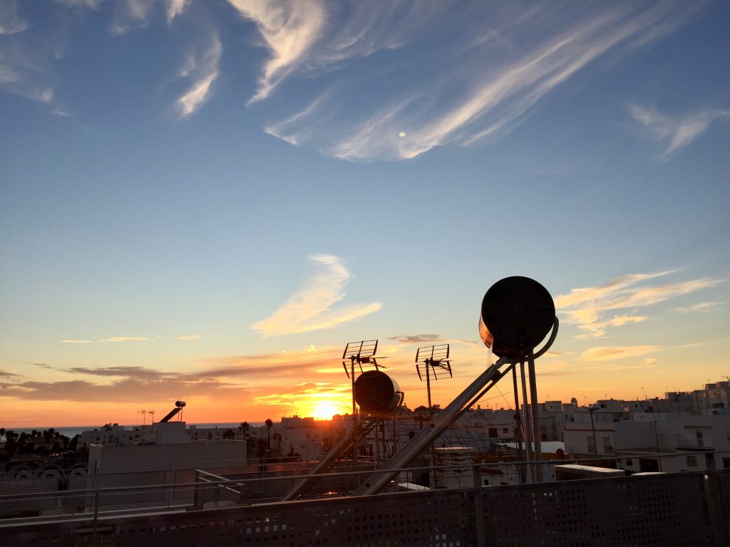 Roofs sunset